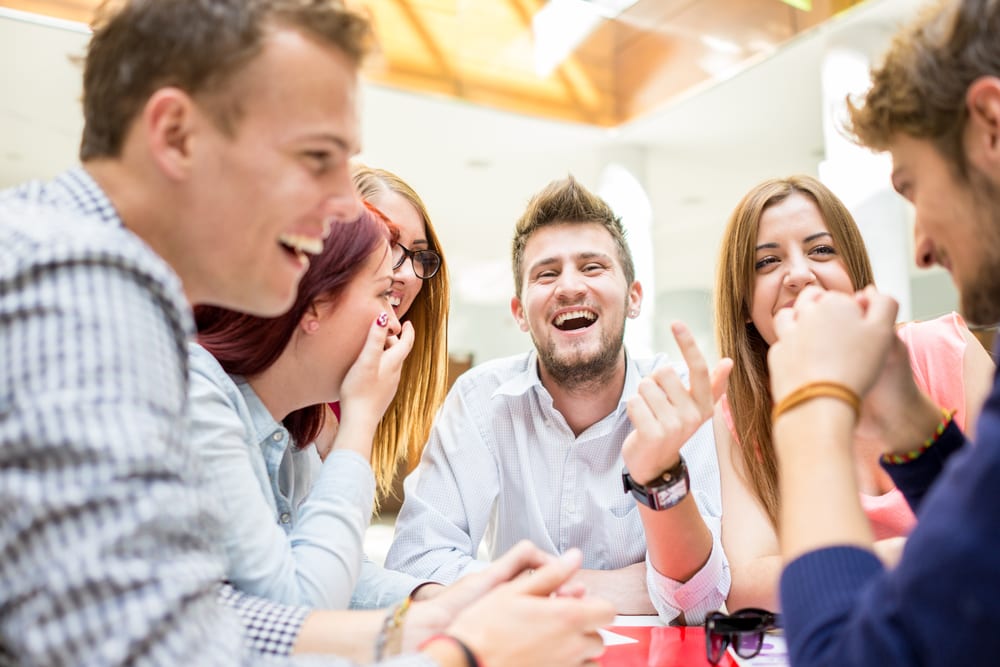 employees having fun at work